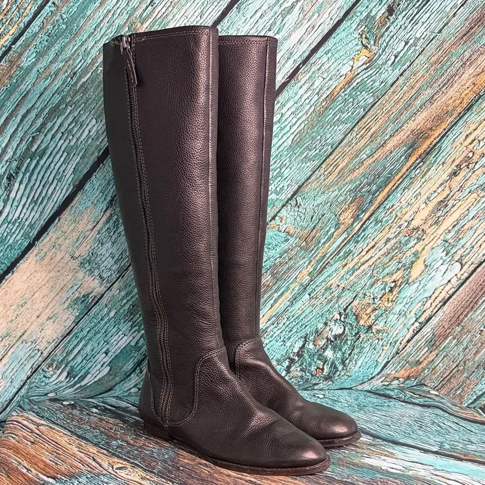 Elie Tahari Dark Brown Over the Knee Boots